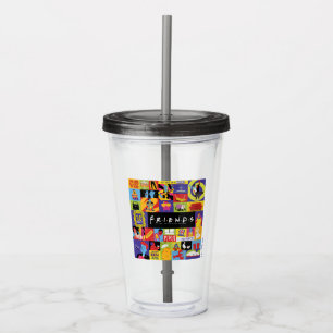 Iconic FRIENDS™-Muster Acryltrinkbecher