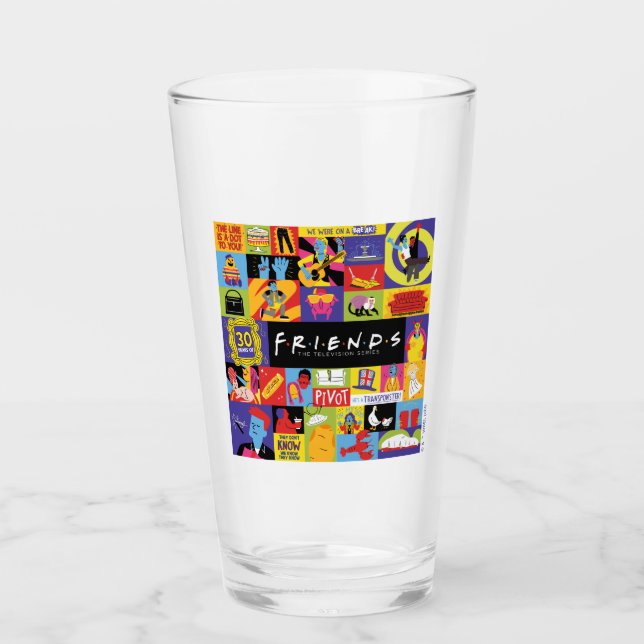 Iconic FRIENDS™-Muster Glas (Vorderseite)
