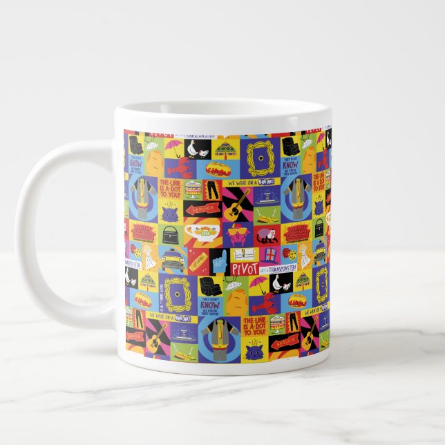 Iconic FRIENDS™-Muster Jumbo-Tasse (Links)