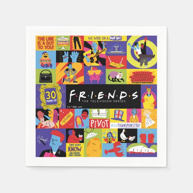 Iconic FRIENDS™-Muster Serviette (Vorderseite)