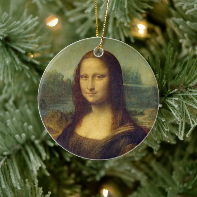 Iconic Leonardo da Vinci Mona Lissabon Keramik Ornament (Baum)