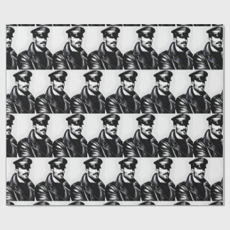 Iconic LGBTQ Gay Leather Daddy Wrapping Paper Geschenkpapier