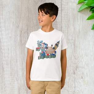 Iconic London Sehenswürdigkeiten UK Map British Tr T-Shirt