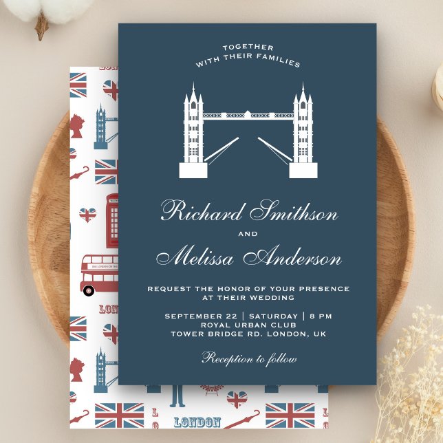 Iconic London Tower Bridge Wedding Einladung (Von Creator hochgeladen)