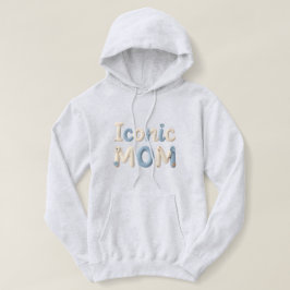 Iconic Mom Faux Yarn Style Hoodie – Cozy Women’s 