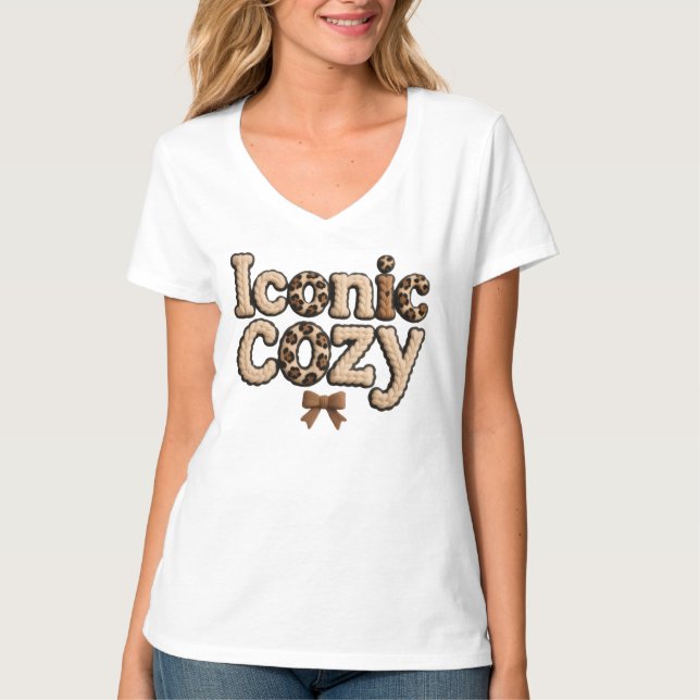 Iconic Mom Faux Yarn Style Hoodie – Cozy Women’s P T-Shirt (Vorderseite)
