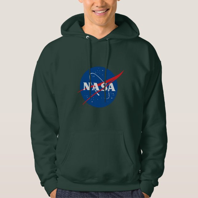 Iconic NASA Aurora Green Hoodie (S - 3XL) (Vorderseite)