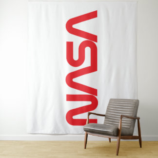 Iconic NASA Circa 88" x 104" Rakete weiß Wandteppich