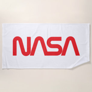 Iconic NASA Circa Beach Handtuch (Rocket White)