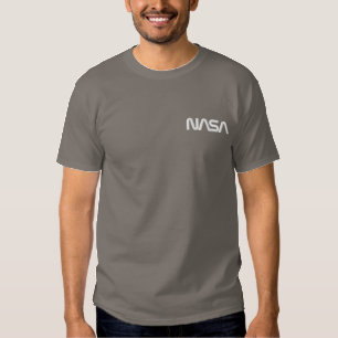 Iconic NASA Circa Dark Side Gray Besticktes T-Shirt