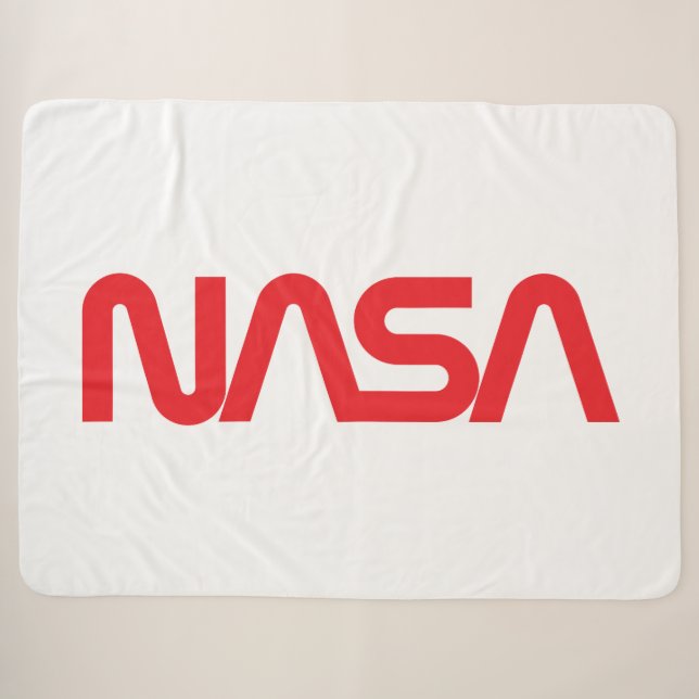 Iconic NASA Circa Sherpa Blanket (Rocket White) Sherpadecke (Vorderseite (Horizontal))