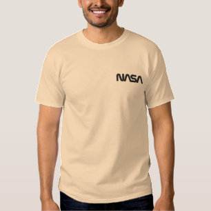 Iconic NASA Circa Terra Cotta Beige Besticktes T-Shirt