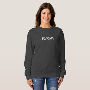 Iconic NASA Circa Women's Dark Side Gray Besticktes Sweatshirt
