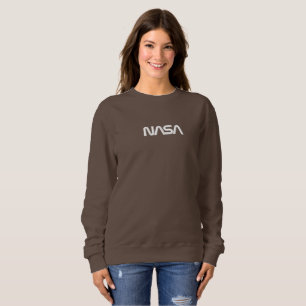 Iconic NASA Circa Women's Earth Brown Besticktes Sweatshirt