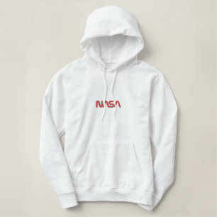 Iconic NASA Circa Women's Rocket White Bestickter Hoodie