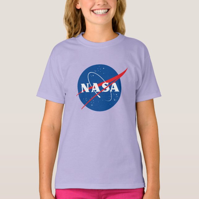 Iconic NASA Girls’ Cotton T - Shirt (Nova Violet) (Vorderseite)