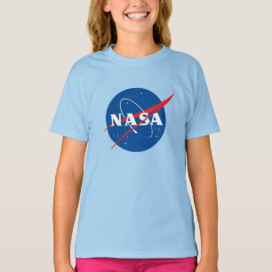 Iconic NASA Girls’ Cotton T - Shirt (Uranus Blue)