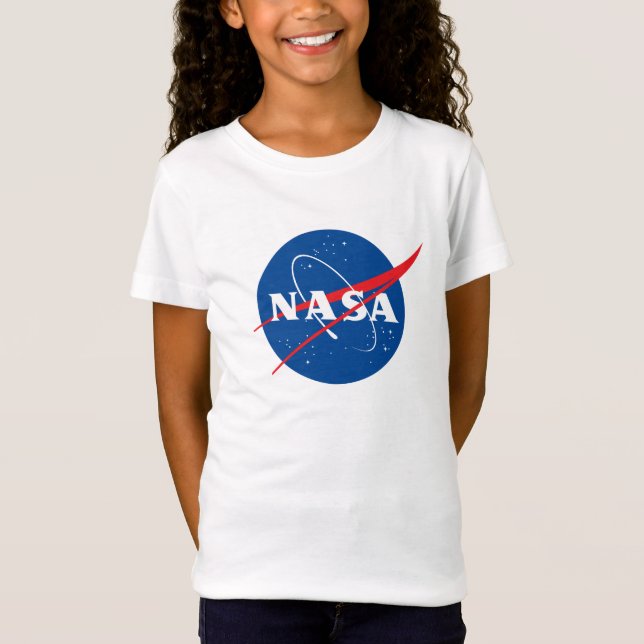 Iconic NASA Girls Premium Rocket White T - Shirt (Vorderseite)
