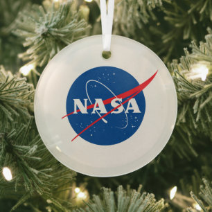 Iconic NASA Glass Holiday Ornament (Circle) Aus Glas
