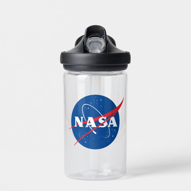 Iconic NASA Kids’ Clear 14 oz Trinkflasche (Vorne)