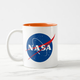 Iconic NASA Launch Orange Trim Keramik Tasse