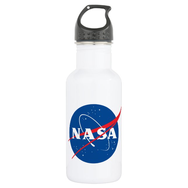 Iconic NASA Rocket White 18 oz Edelstahlflasche (Vorderseite)