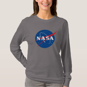 Iconic NASA Women's L/S T - Shirt (Dark Side Gray)