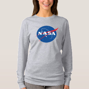 Iconic NASA Women's L/S T - Shirt (Moon Gray)