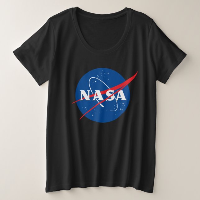 Iconic NASA Women's Plus T - Shirt (Eclipse Black) (Design vorne)