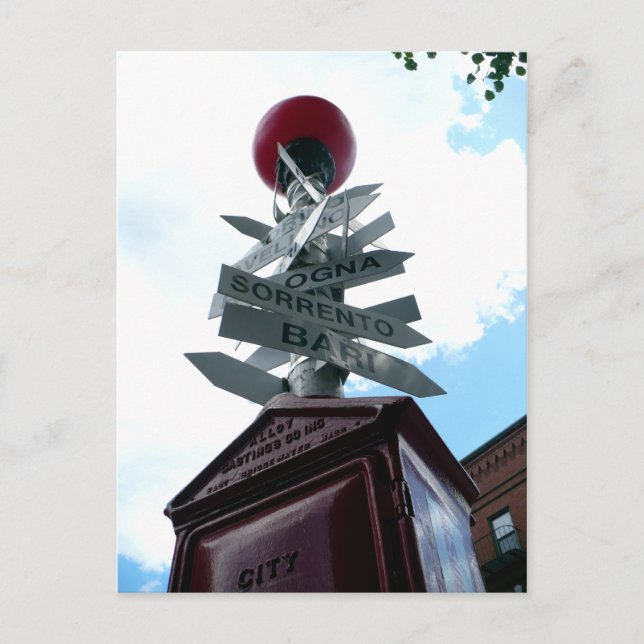 Iconic North End Signpost Postkarte (Vorderseite)