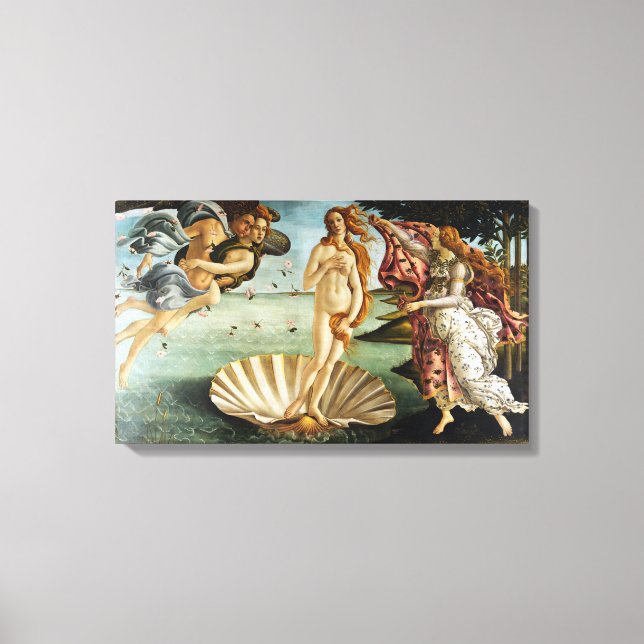 Iconic Sandro Botticelli Die Geburt der Venus Leinwanddruck (Vorderseite)