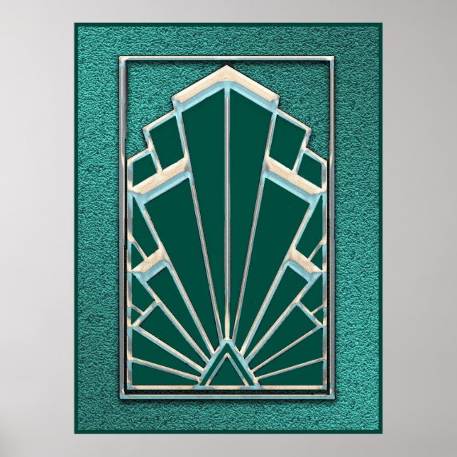 Iconic Shaped Art Deco Poster (Vorne)