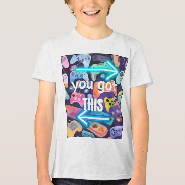 Iconic-Spielregler Tri-Blend Shirt (Vorderseite)