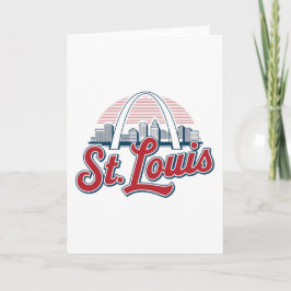 Iconic St. Louis Gateway Arch, Retro Style Karte