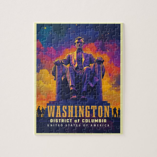 Iconic Washington D.C. mit Lincoln Memorial (Vertikal)