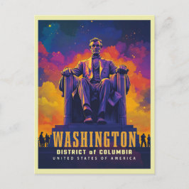 Iconic Washington D.C. mit Lincoln Memorial Postkarte