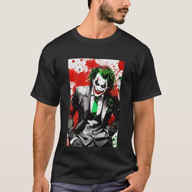 Iconischer Joker gedruckter T - Shirt (Vorderseite)