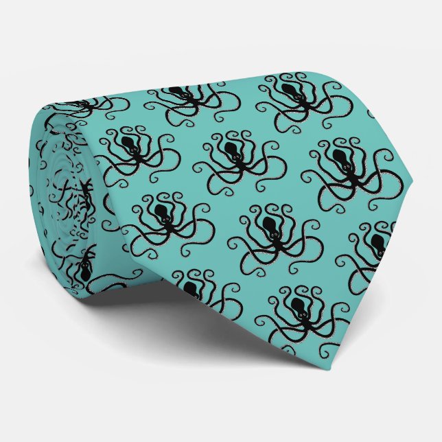 Iconischer Oktopus aus Minoan Marine Style Potteri Krawatte (Gerollt)