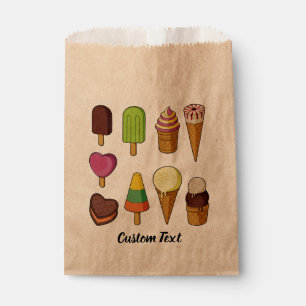 Icons für Eiscreme Geschenktütchen