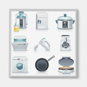 Icons für Haushaltsgeräte (5) Magnet