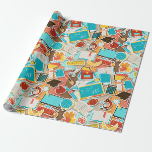Icons für Schulgeräte Geschenkpapier