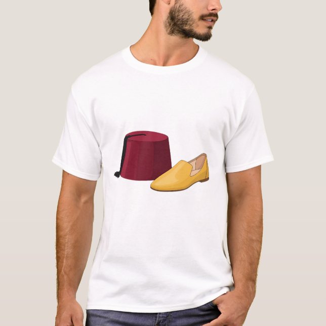 Icons of Morocco: The Paviche & Tarbouche T-Shirt (Vorderseite)