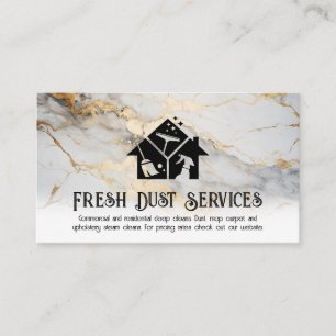 Icons reinigen   Gold Foil Marmor Visitenkarte