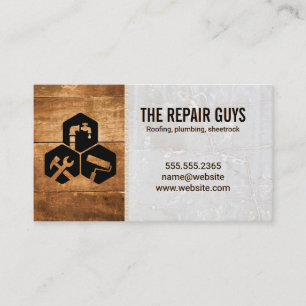 Icons reparieren   Zuhause-Fixing-Logo Visitenkarte