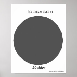 Icosagon Plakat des Polygons