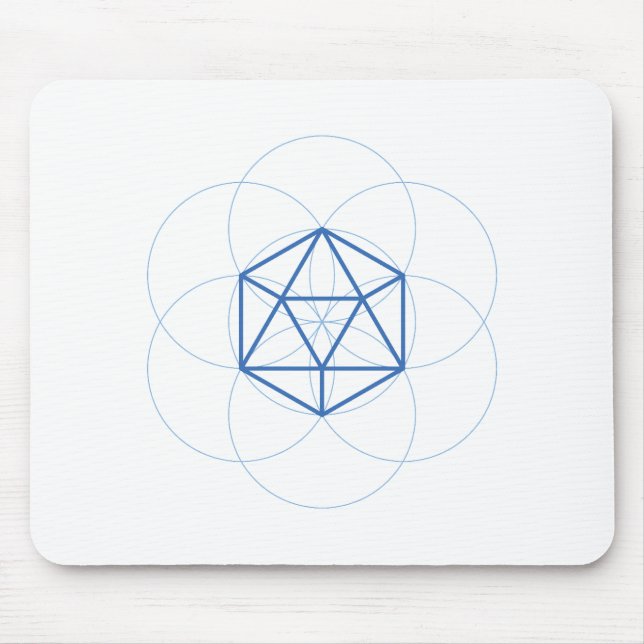 Icosahedron Sacred Geometry Mouse Pad Mousepad (Vorne)