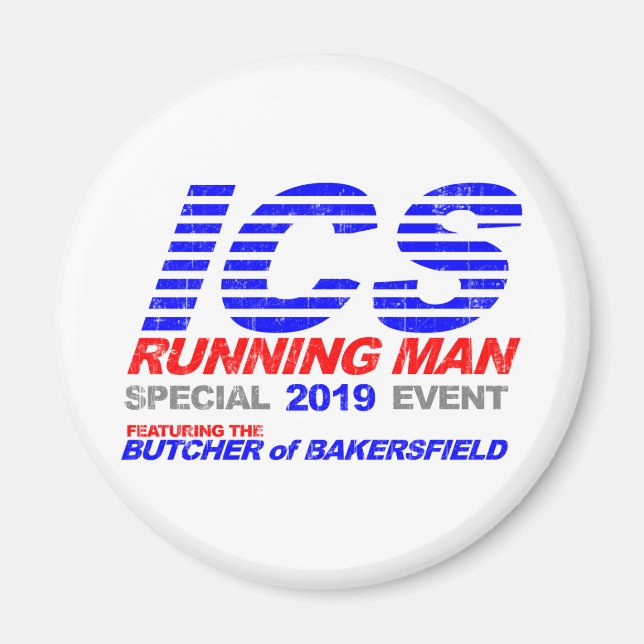 ICS Running Man verblasst Magnet (Vorne)