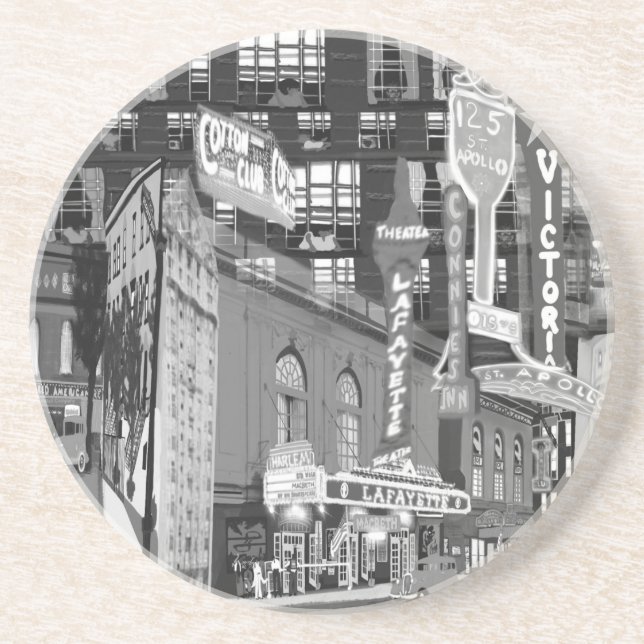 iCu2_BlckWhite Sandstone Untersetzer (Vorne)