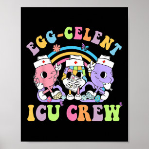 Icu Crew Egg-zelent Niedlich Bunny Oaster Intensiv Poster