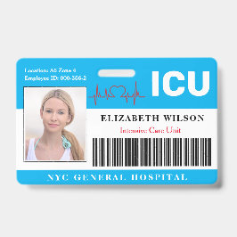 ICU| Intensive Care Unit Employee Foto ID Ausweis